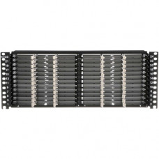 Panduit HD Flex Fiber Panel - For Cassette, Adapter Panel, Patch Panel - 4U Rack Height - Rack-mountable - Black - Steel, Plastic - TAA Compliance FLEX4UPN04