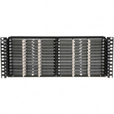 Panduit HD Flex Fiber Panel - For Cassette, Adapter Panel, Patch Panel - 4U Rack Height - Rack-mountable - Black - Steel, Plastic - TAA Compliance FLEX4UPN04