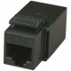 Black Box Cat.5e UTP Modular Coupler - 1 Pack - 1 x RJ-45 Female Network - 1 x RJ-45 Female Network - Black FM450