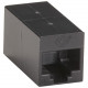 Black Box Cat.5e Coupler Adapter - 1 Pack - 1 x RJ-45 Female Network - 1 x RJ-45 Female Network - Black FM509