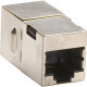 Black Box CAT5e Shielded Cross-Pin Coupler - Silver 10-Pack - 10 Pack - 1 x RJ-45 Female Network - 1 x RJ-45 Female Network - Silver - TAA Compliant FM568-R2-10PAK