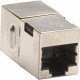 Black Box CAT5e Shielded Cross-Pin Coupler - Silver - 1 Pack - 1 x RJ-45 Female Network - 1 x RJ-45 Female Network - Silver - TAA Compliant FM568-R2