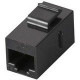 Black Box Cat.5e Keystone Coupler - 10 Pack - 1 x RJ-45 Female Network - 1 x RJ-45 Female Network - Black FM592-10PAK