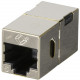 Black Box CAT6 Coupler - Shielded, Straight-Pin, Office Silver, 10-Pack - 10 Pack - 1 x RJ-45 Female Network - 1 x RJ-45 Female Network - Gold, Nickel Contact - Office Silver - TAA Compliant FM608-10PAK