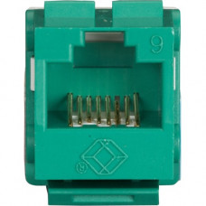 Black Box GigaTrue2 CAT6 Keystone Jack - Unshielded, 110 Punchdown Type, TAA, Green - 1 Pack - 1 x RJ-45 Female, 1 x 110-punchdown - Green - TAA Compliant - TAA Compliance FMT634-R3