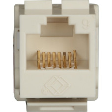Black Box GigaTrue2 CAT6 Keystone Jack - Unshielded, 110 Punchdown Type, TAA, Office White - 1 x RJ-45 Female, 1 x 110-punchdown - White - TAA Compliant FMT635-R3