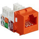 Black Box Cat6 Unshielded Keystone Jack Orange 25-Pack - 25 Pack - 1 x RJ-45 Female - TAA Compliant - TAA Compliance FMT636-R3-25PAK