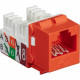 Black Box GigaTrue2 CAT6 Keystone Jack - Unshielded, 110 Punchdown Type, TAA, Orange - 1 Pack - 1 x RJ-45 Female, 1 x 110-punchdown - Orange - TAA Compliant - TAA Compliance FMT636-R3