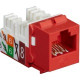 Black Box GigaTrue2 CAT6 Keystone Jack - Unshielded, 110 Punchdown Type, TAA, Red, 25-Pack - 25 Pack - 1 x RJ-45 Female, 1 x 110-punchdown - Red - TAA Compliant FMT637-R3-25PAK