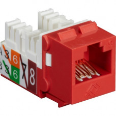 Black Box GigaTrue2 Network Connector - 1 x RJ-45 Female, 1 x 110-punchdown - Red - TAA Compliant FMT637-R3