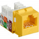Black Box GigaTrue2 Network Connector - 25 Pack - 1 x RJ-45 Female, 1 x 110-punchdown - Yellow - TAA Compliant FMT640-R3-25PAK