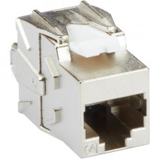 Black Box CAT6A Jack - Shielded, Silver - 1 x RJ-45 Female - Silver - TAA Compliance FMT700-R2