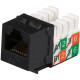 Black Box GigaBase2 CAT5e Jack, Universal Wiring, Black, Single-Pack - 1 Pack - 1 x RJ-45 Female, 110 - Tin - Black - TAA Compliant FMT921-R2