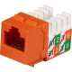 Black Box GigaBase2 CAT5e Jack, Universal Wiring, Orange, Single-Pack - 1 Pack - 1 x RJ-45 Female - Tin - Orange FMT926-R2