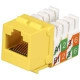 Black Box GigaBase2 CAT5e Jack with Universal Wiring, Yellow, 25-Pack - 25 Pack - 1 x RJ-45 Female - Yellow FMT930-R2-25PAK