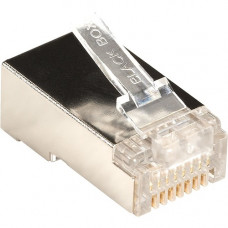 Black Box CAT5e Shielded Modular Plug - 10-Pack - 10 Pack - 1 x RJ-45 Male - Black - TAA Compliant - TAA Compliance FMTP5ES-10PAK
