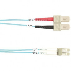 Black Box 10-GbE 50-Micron Multimode Value Line Patch Cable, SC-LC, 10-m (32.8-ft.) - 32.81 ft Fiber Optic Network Cable for Network Device - First End: 2 x SC Male Network - Second End: 2 x LC Male Network - Patch Cable - Aqua - RoHS Compliance FO10G-010
