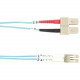 Black Box 10-GbE 50-Micron Multimode Value Line Patch Cable, SC-LC, 10-m (32.8-ft.) - 32.81 ft Fiber Optic Network Cable for Network Device - First End: 2 x SC Male Network - Second End: 2 x LC Male Network - Patch Cable - Aqua - RoHS Compliance FO10G-010