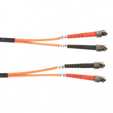 Black Box 62.5-Micron Multimode Value Line Patch Cable, ST-ST, 3-m (9.8-ft.) - 9.84 ft Fiber Optic Network Cable for Network Device - First End: 2 x ST Male Network - Second End: 2 x ST Male Network - Patch Cable - 62.5/125 &micro;m - 1 Pack - RoHS Co