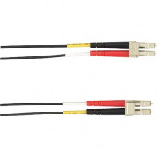 Black Box OM3 50/125 Multimode Fiber Patch Cable OFNP Plenum LC-LC BK 2M - 6.50 ft Fiber Optic Network Cable for Network Device - First End: 2 x LC Male Network - Second End: 2 x LC Male Network - 10 Gbit/s - Patch Cable - OFNP - 50/125 &micro;m - Bla