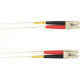 Black Box Duplex Fiber Optic Patch Network Cable - 6.56 ft Fiber Optic Network Cable for Network Device - First End: 2 x LC Male Network - Second End: 2 x LC Male Network - 10 Gbit/s - Patch Cable - 50/125 &micro;m - White - TAA Compliant FOCMP10-002M