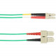 Black Box Colored Fiber OM3 50/125 Multimode Fiber Optic Patch Cable - OFNP Plenum - 6.56 ft Fiber Optic Network Cable for Network Device - First End: 2 x SC Male Network - Second End: 2 x LC Male Network - 10 Gbit/s - Patch Cable - CMP, OFNP, Plenum - 50