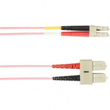 Black Box Fiber Optic Network Cable - 6.56 ft Fiber Optic Network Cable for Network Device - First End: 1 x ST Male Network - Second End: 1 x MT-RJ Male Network - Patch Cable - 50/125 &micro;m - Pink FOCMP10-002M-SCLC-PK