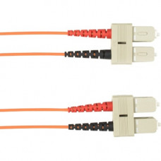 Black Box Colored Fiber OM3 50/125 Multimode Fiber Optic Patch Cable - OFNP Plenum - 3.28 ft Fiber Optic Network Cable for Network Device - First End: 2 x SC Network - Male - Second End: 2 x SC Network - Male - 10 Gbit/s - Patch Cable - CMP, OFNP, Plenum 