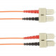 Black Box Colored Fiber OM3 50/125 Multimode Fiber Optic Patch Cable - OFNP Plenum - 3.28 ft Fiber Optic Network Cable for Network Device - First End: 2 x SC Network - Male - Second End: 2 x SC Network - Male - 10 Gbit/s - Patch Cable - CMP, OFNP, Plenum 