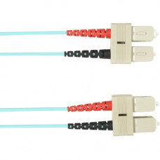 Black Box Colored Fiber OM3 50/125 Multimode Fiber Optic Patch Cable - OFNP Plenum - 13.12 ft Fiber Optic Network Cable for Network Device - First End: 2 x SC Male Network - Second End: 2 x SC Male Network - 10 Gbit/s - Patch Cable - CMP, OFNP, Plenum - 5