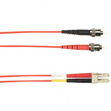 Black Box Fiber Optic Patch Network Cable - 13.12 ft Fiber Optic Network Cable for Network Device, Desktop Computer - First End: 2 x LC Male Network - Second End: 2 x ST Male Network - 1.25 GB/s - Patch Cable - 50/125 &micro;m - Red - TAA Compliant - 