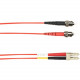 Black Box Fiber Optic Patch Network Cable - 13.12 ft Fiber Optic Network Cable for Network Device, Desktop Computer - First End: 2 x LC Male Network - Second End: 2 x ST Male Network - 1.25 GB/s - Patch Cable - 50/125 &micro;m - Red - TAA Compliant - 