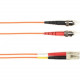 Black Box Duplex Fiber Optic Patch Network Cable - Fiber Optic for Network Device - 1.25 GB/s - Patch Cable - 16.40 ft - 2 x ST Male Network - 2 x ST Male Network - 50/125 &micro;m - Orange - TAA Compliant FOCMP10-005M-STLC-OR