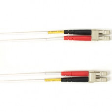 Black Box Duplex Fiber Optic Patch Network Cable - Fiber Optic for Network Device - 1.25 GB/s - Patch Cable - 26.25 ft - 2 x LC Male Network - 2 x LC Male Network - 50/125 &micro;m - White - TAA Compliant FOCMP10-008M-LCLC-WH