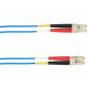 Black Box Duplex Fiber Optic Patch Network Cable - 32.81 ft Fiber Optic Network Cable for Network Device - First End: 2 x LC Male Network - Second End: 2 x LC Male Network - 1.25 GB/s - Patch Cable - 50/125 &micro;m - Blue - TAA Compliant FOCMP10-010M