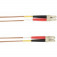 Black Box Duplex Fiber Optic Patch Network Cable - 65.62 ft Fiber Optic Network Cable for Network Device - First End: 2 x LC Male Network - Second End: 2 x LC Male Network - 1 Gbit/s - Patch Cable - 62.5/125 &micro;m - Brown - TAA Compliant FOCMR62-02