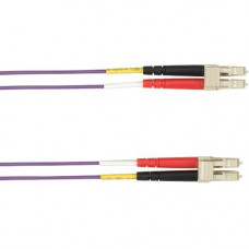 Black Box Colored Fiber OM3 50/125 Multimode Fiber Optic Patch Cable - OFNP Plenum - 32.81 ft Fiber Optic Network Cable for Network Device - First End: 2 x LC Network - Male - Second End: 2 x LC Network - Male - 10 Gbit/s - Patch Cable - CMP, OFNP, Plenum
