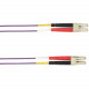 Black Box Colored Fiber OM3 50/125 Multimode Fiber Optic Patch Cable - OFNP Plenum - 32.81 ft Fiber Optic Network Cable for Network Device - First End: 2 x LC Network - Male - Second End: 2 x LC Network - Male - 10 Gbit/s - Patch Cable - CMP, OFNP, Plenum