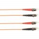 Black Box Duplex Fiber Optic Patch Network Cable - Fiber Optic for Network Device - 1.25 GB/s - Patch Cable - 65.62 ft - 2 x ST Male Network - 2 x ST Male Network - 50/125 &micro;m - Orange - TAA Compliant FOCMP10-020M-STST-OR