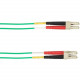 Black Box Duplex Fiber Optic Patch Network Cable - 3.28 ft Fiber Optic Network Cable for Network Device - First End: 2 x LC Male Network - Second End: 2 x LC Male Network - 1 Gbit/s - Patch Cable - 50/125 &micro;m - Green - TAA Compliant FOCMP50-001M-