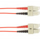 Black Box Duplex Fiber Optic Patch Network Cable - 3.28 ft Fiber Optic Network Cable for Network Device - First End: 2 x SC Male Network - Second End: 2 x SC Male Network - 1 Gbit/s - Patch Cable - 50/125 &micro;m - Red - TAA Compliant FOCMP50-001M-SC