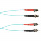 Black Box Fiber Optic Network Cable - 98.43 ft Fiber Optic Network Cable for Network Device - First End: 1 x ST Male Network - Second End: 1 x ST Male Network - Patch Cable - 50/125 &micro;m - Aqua FOCMP10-030M-STST-AQ