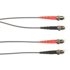 Black Box Duplex Fiber Optic Patch Network Cable - Fiber Optic for Network Device - 128 MB/s - Patch Cable - 3.28 ft - 2 x ST Male Network - 2 x ST Male Network - 50/125 &micro;m - Gray - TAA Compliant FOCMP50-001M-STST-GR