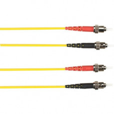 Black Box Duplex Fiber Optic Patch Network Cable - 3.28 ft Fiber Optic Network Cable for Network Device - First End: 2 x ST Male Network - Second End: 2 x ST Male Network - 1 Gbit/s - Patch Cable - 50/125 &micro;m - Yellow - TAA Compliant FOCMP50-001M