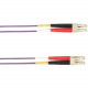 Black Box 1-m, LC-LC, 50-Micron, Multimode, Plenum, Violet Fiber Optic Cable - 3.28 ft Fiber Optic Network Cable for Network Device - First End: 2 x LC Male Network - Second End: 2 x LC Male Network - Patch Cable - Violet FOCMP50-001M-LCLC-VT