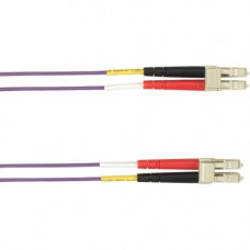 Black Box 5-m, LC-LC, 50-Micron, Multimode, Plenum, Violet Fiber Optic Cable - 16.40 ft Fiber Optic Network Cable for Network Device - First End: 2 x LC Male Network - Second End: 2 x LC Male Network - Patch Cable - Violet FOCMP50-005M-LCLC-VT