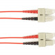 Black Box Duplex Fiber Optic Patch Network Cable - 16.40 ft Fiber Optic Network Cable for Network Device - First End: 2 x SC Male Network - Second End: 2 x SC Male Network - 128 MB/s - Patch Cable - 50/125 &micro;m - Red - TAA Compliant FOCMP50-005M-S