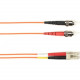 Black Box Duplex Fiber Optic Patch Network Cable - 49.21 ft Fiber Optic Network Cable for Network Device - First End: 2 x ST Male Network - Second End: 2 x ST Male Network - 1 Gbit/s - Patch Cable - 50/125 &micro;m - Orange - TAA Compliant FOCMP50-015