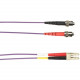 Black Box 5-m, ST-LC, 50-Micron, Multimode, Plenum, Violet Fiber Optic Cable - 16.40 ft Fiber Optic Network Cable for Network Device - First End: 2 x ST Male Network - Second End: 2 x LC Male Network - Patch Cable - Violet FOCMP50-005M-STLC-VT