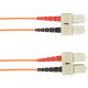 Black Box Duplex Fiber Optic Patch Network Cable - 26.25 ft Fiber Optic Network Cable for Network Device - First End: 2 x SC Male Network - Second End: 2 x SC Male Network - 1 Gbit/s - Patch Cable - 50/125 &micro;m - Orange - TAA Compliant FOCMP50-008